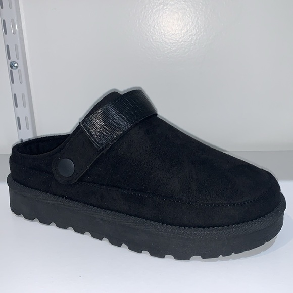 BLACK CLOG FUR SANDALS - Picture 9 of 9